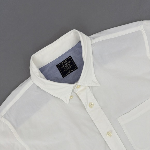 Abercrombie & Fitch Other - Abercrombie & Fitch Linen Shirt Men's Large White Button Up Long Sleeve Cotton